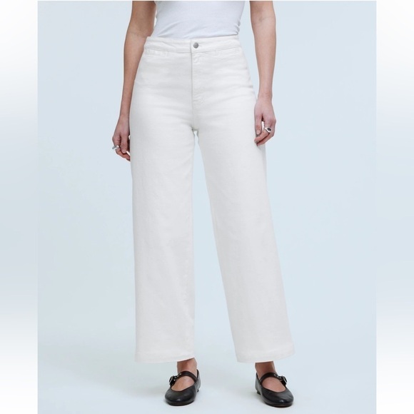 Madewell The Curvy Emmett Wide-Leg Jean in Tile White: Welt Pocket Edition - Picture 2 of 6